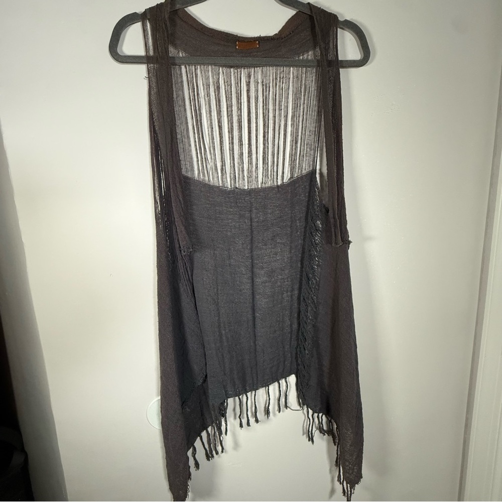 Caravana Tulum Plum Open Knit Gauze Boho Festival Desert Coachella Cardigan OS - Picture 9 of 11